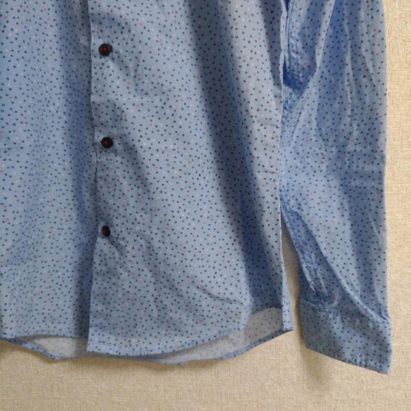 ザラメン ZARA MAN シャツ、ブラウス 長袖 S 花柄 青 / ブルー / X 赤 / レッド / X 紺 / ネイビー / メンズ USED 古着 中古 10011721