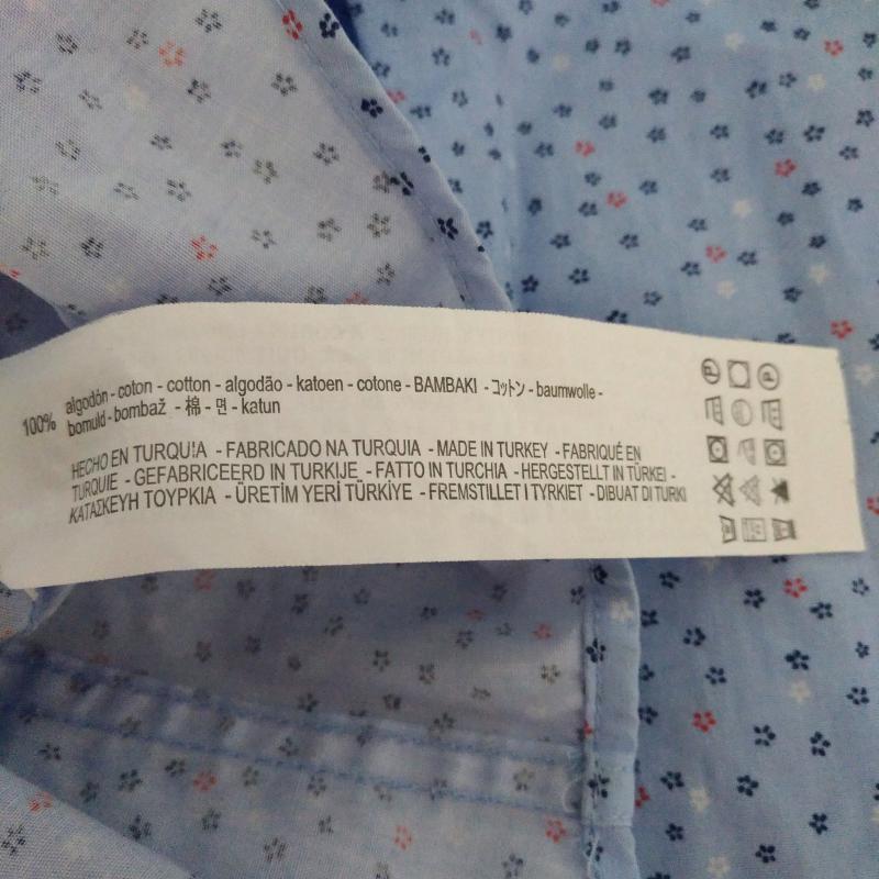 ザラメン ZARA MAN シャツ、ブラウス 長袖 S 花柄 青 / ブルー / X 赤 / レッド / X 紺 / ネイビー / メンズ USED 古着 中古 10011721