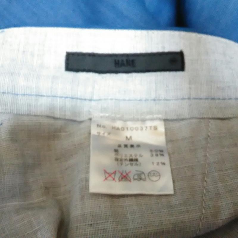 ハレ HARE パンツ ショートパンツ M 無地 青 / ブルー / メンズ USED 古着 中古 10011889