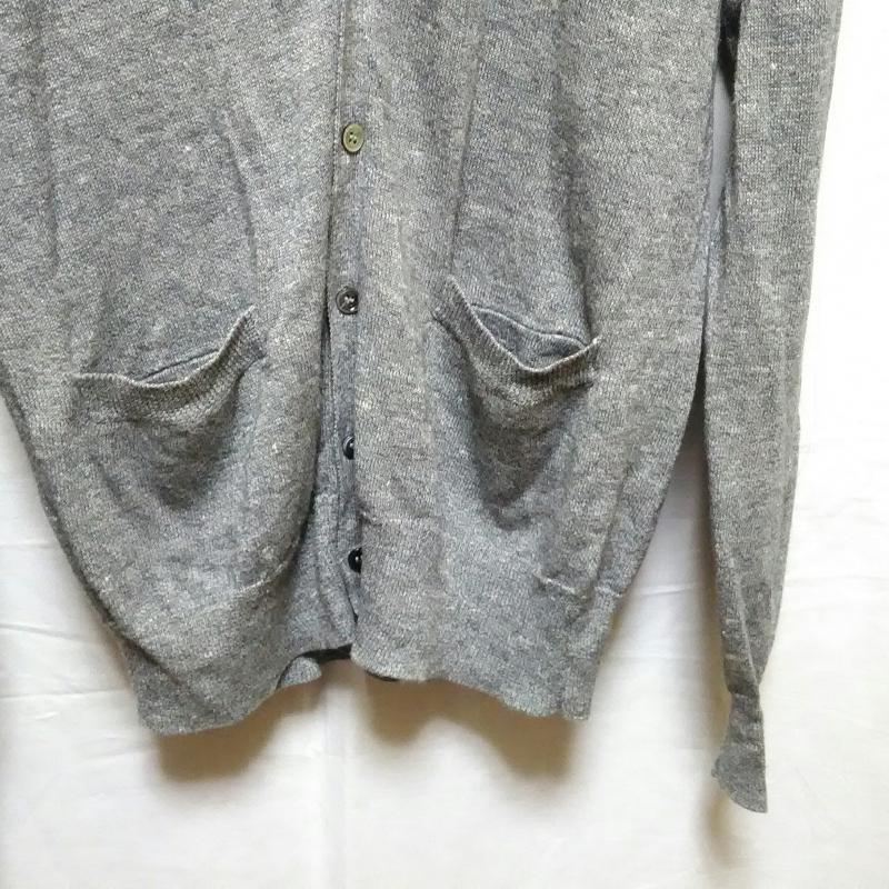 ハレ HARE カーディガン 長袖 S 無地 白 / ホワイト / X 灰 / グレー / メンズ USED 古着 中古 10011899