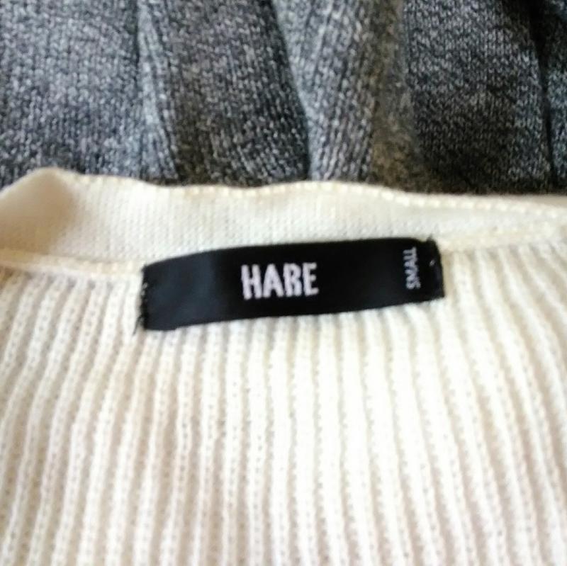 ハレ HARE カーディガン 長袖 S 無地 白 / ホワイト / X 灰 / グレー / メンズ USED 古着 中古 10011899