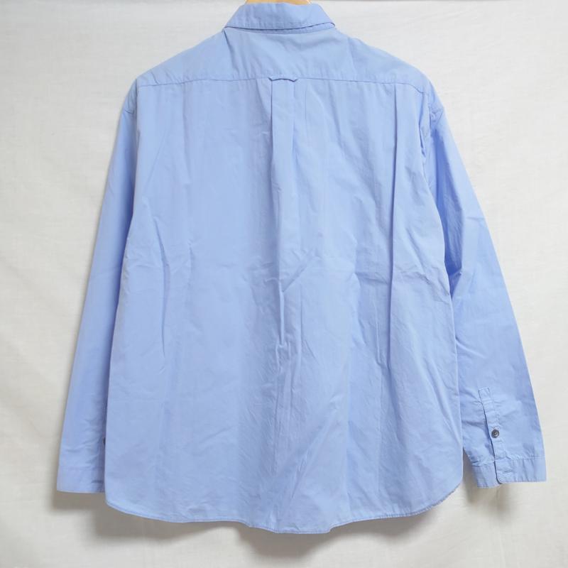 インディヴィ INDIVI シャツ、ブラウス 長袖 38 無地 青 / ブルー / レディース USED 古着 中古 10011909