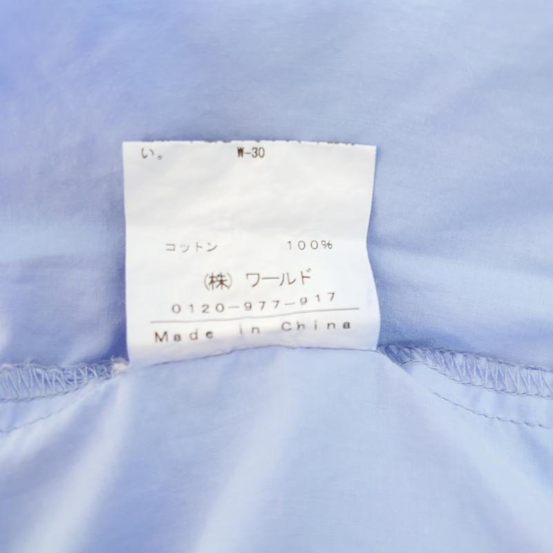インディヴィ INDIVI シャツ、ブラウス 長袖 38 無地 青 / ブルー / レディース USED 古着 中古 10011909