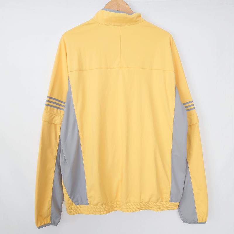 アディダス adidas トップス トップス 2way/ジャージ 無地 X ワンポイント 灰 / グレー / X 黄 / イエロー / メンズ USED 古着 中古 10011917