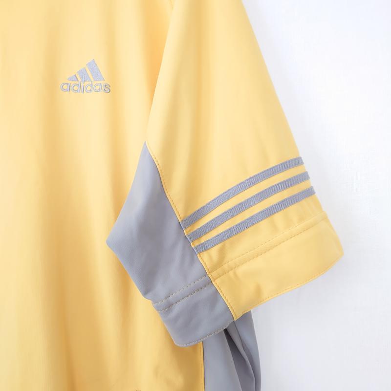 アディダス adidas トップス トップス 2way/ジャージ 無地 X ワンポイント 灰 / グレー / X 黄 / イエロー / メンズ USED 古着 中古 10011917