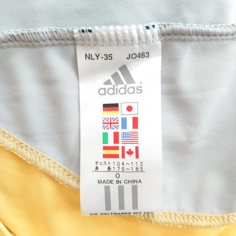 アディダス adidas トップス トップス 2way/ジャージ 無地 X ワンポイント 灰 / グレー / X 黄 / イエロー / メンズ USED 古着 中古 10011917