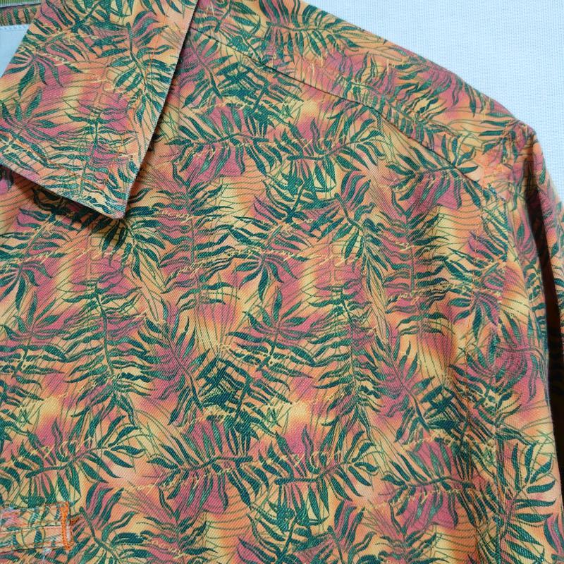 マルガリータビル Margaritaville シャツ、ブラウス 半袖 アロハシャツ XL 総柄 橙 / オレンジ / X 緑 / グリーン / メンズ USED 古着 中古 10011922
