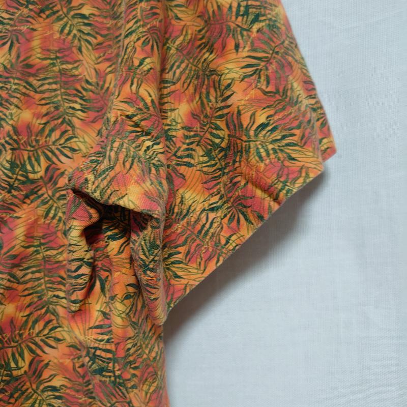 マルガリータビル Margaritaville シャツ、ブラウス 半袖 アロハシャツ XL 総柄 橙 / オレンジ / X 緑 / グリーン / メンズ USED 古着 中古 10011922