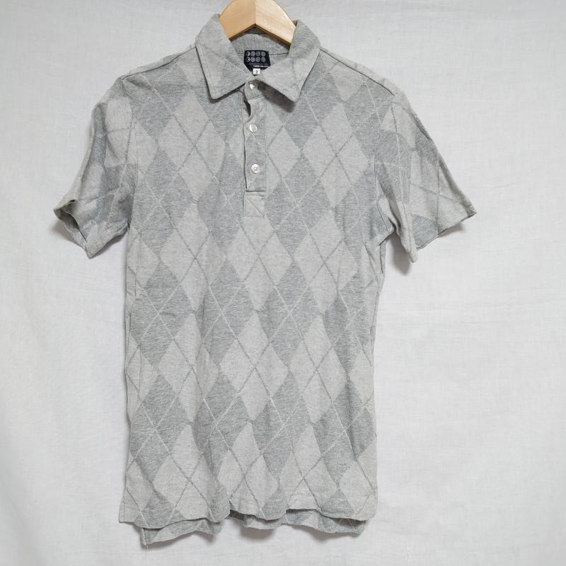 タケオキクチ TAKEO KIKUCHI ポロシャツ 半袖 2 灰 / グレー / メンズ USED 古着 中古 10011937