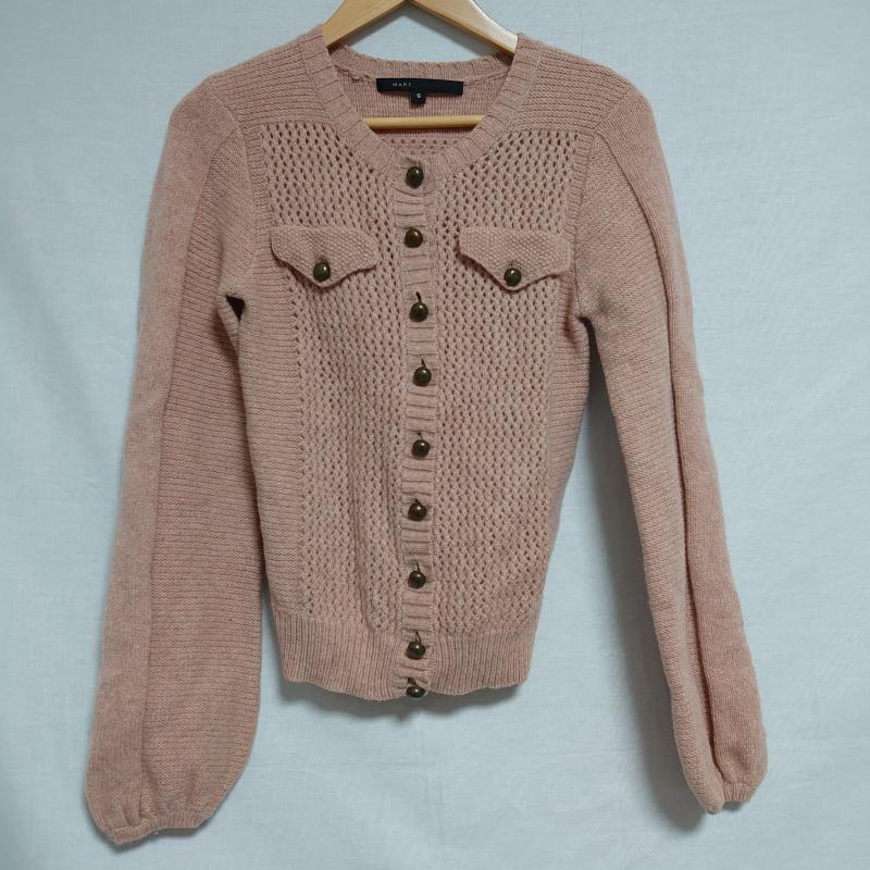 マークバイマークジェイコブス MARC by MARC JACOBS カーディガン 長袖 S 無地 桃 / ピンク / X 茶 / ブラウン / レディース USED 古着 中古 10011945