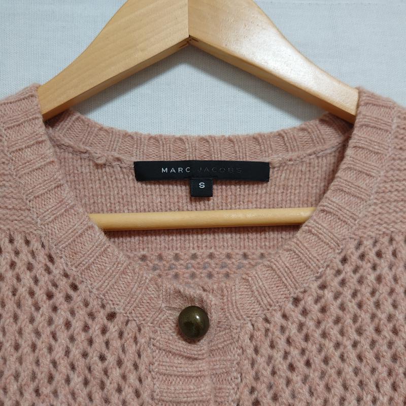マークバイマークジェイコブス MARC by MARC JACOBS カーディガン 長袖 S 無地 桃 / ピンク / X 茶 / ブラウン / レディース USED 古着 中古 10011945