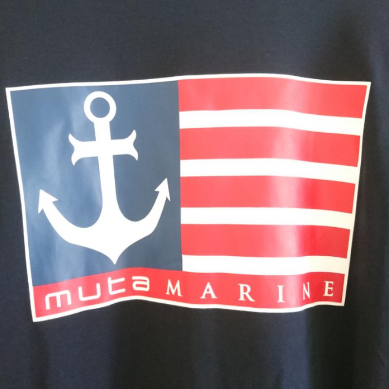 ムータ muta Tシャツ 長袖 M 無地 X ロゴ、文字 紺 / ネイビー / メンズ USED 古着 中古 10011973