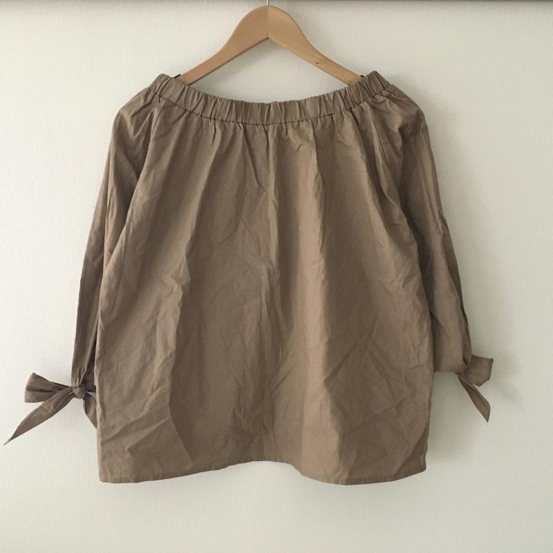 リシェグラマー Riche glamour カットソー 七分袖 M 無地 茶 / ブラウン / レディース USED 古着 中古 10011986