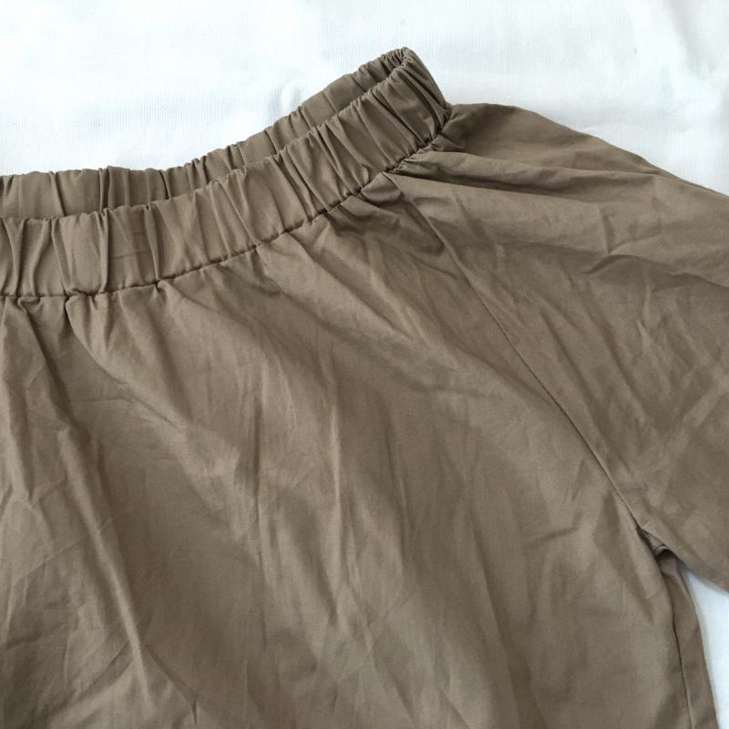 リシェグラマー Riche glamour カットソー 七分袖 M 無地 茶 / ブラウン / レディース USED 古着 中古 10011986