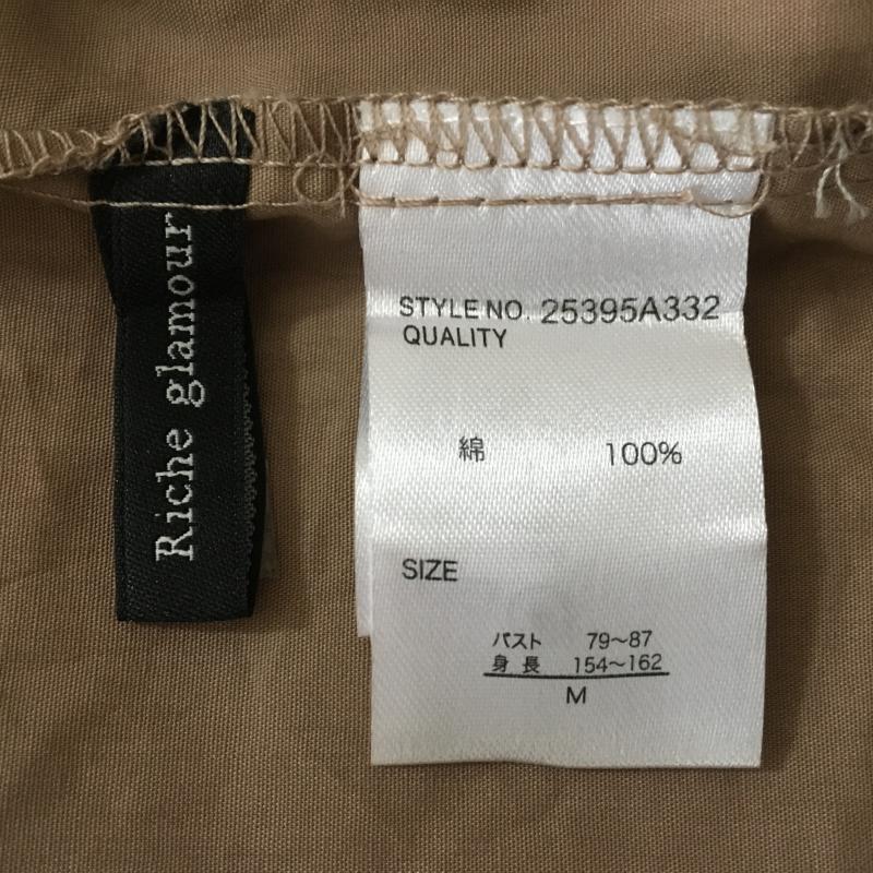 リシェグラマー Riche glamour カットソー 七分袖 M 無地 茶 / ブラウン / レディース USED 古着 中古 10011986