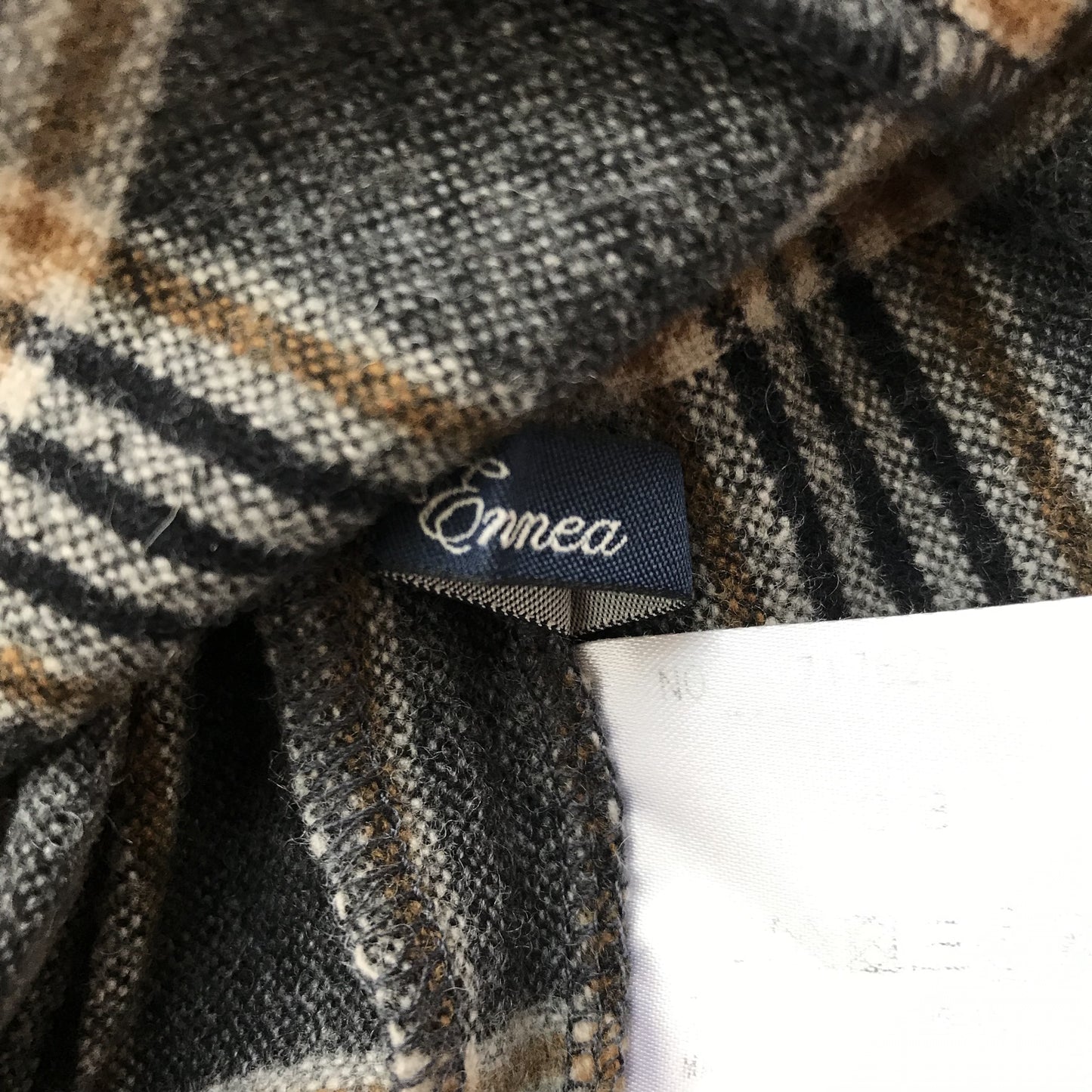 エンネア Ennea スカート ひざ丈スカート 38 チェック 灰 / グレー / X 茶 / ブラウン / X 黒 / ブラック / レディース USED 古着 中古 10012071