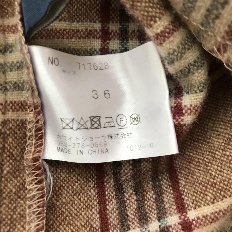 エンネア Ennea スカート ひざ丈スカート 36 チェック 茶 / ブラウン / X 赤 / レッド / X 黒 / ブラック / レディース USED 古着 中古 10012072