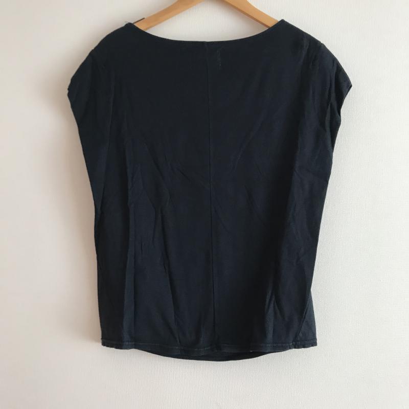 ヨーロ YOLO カットソー 半袖 ノースリーブ 36 無地 紺 / ネイビー / レディース USED 古着 中古 10012073