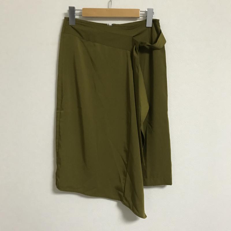 ドナマリー DONA MARIE スカート ひざ丈スカート 無地 黄 / イエロー / X 緑 / グリーン / レディース USED 古着 中古 10012095