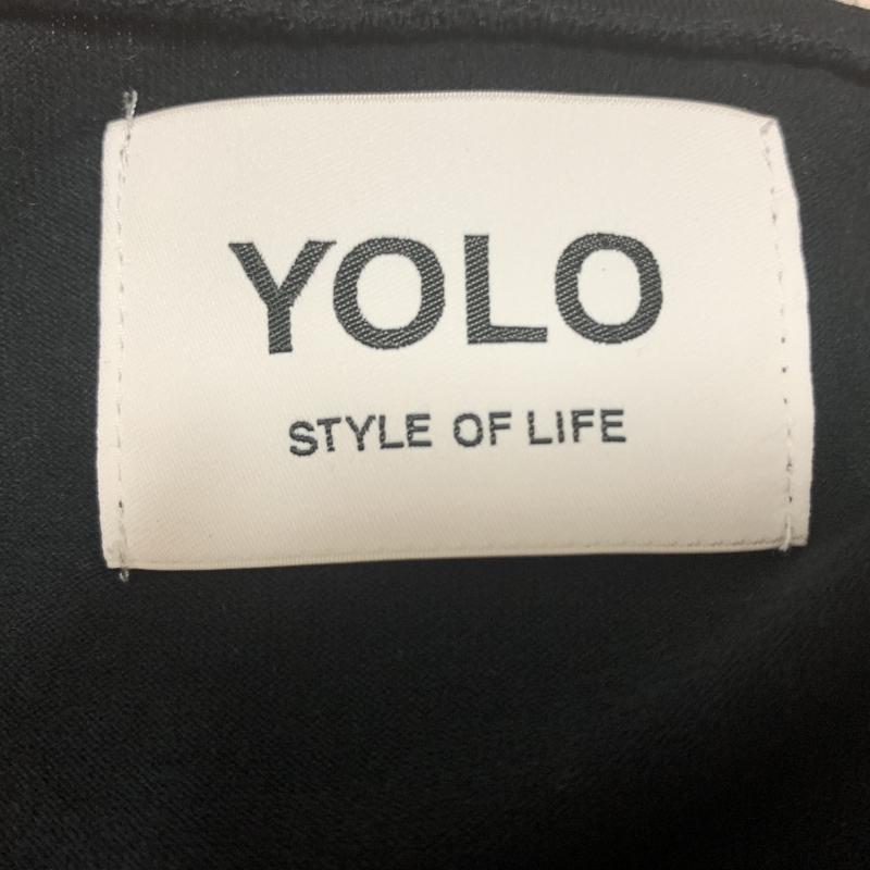 ヨーロ YOLO カットソー 半袖 ノースリーブ 40 無地 黒 / ブラック / レディース USED 古着 中古 10012118