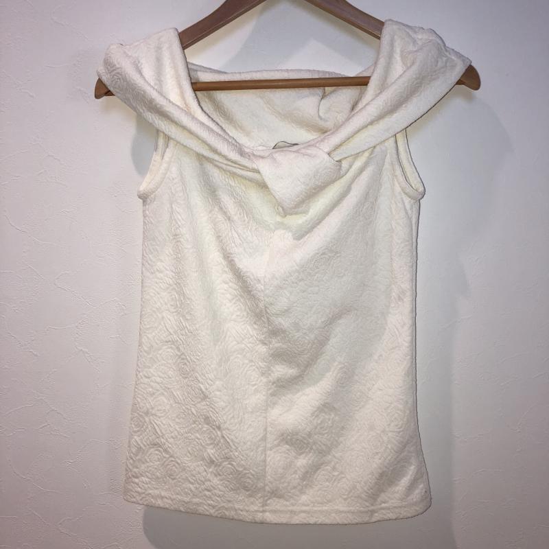 セシルマクビー CECIL McBEE カットソー 半袖 M 無地 白 / ホワイト / レディース USED 古着 中古 10012155