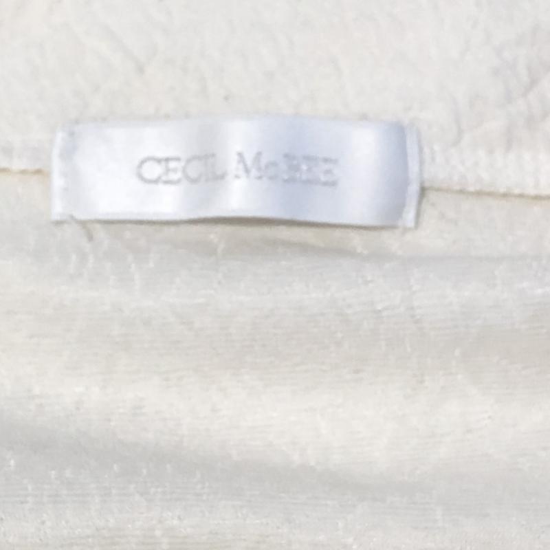 セシルマクビー CECIL McBEE カットソー 半袖 M 無地 白 / ホワイト / レディース USED 古着 中古 10012155