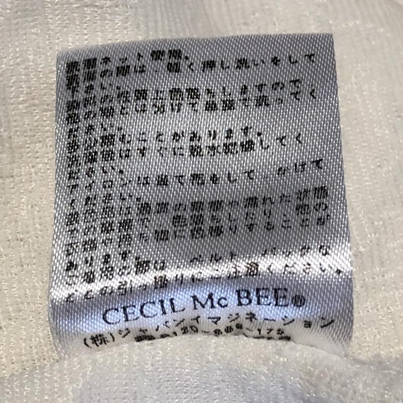 セシルマクビー CECIL McBEE カットソー 半袖 M 無地 白 / ホワイト / レディース USED 古着 中古 10012155