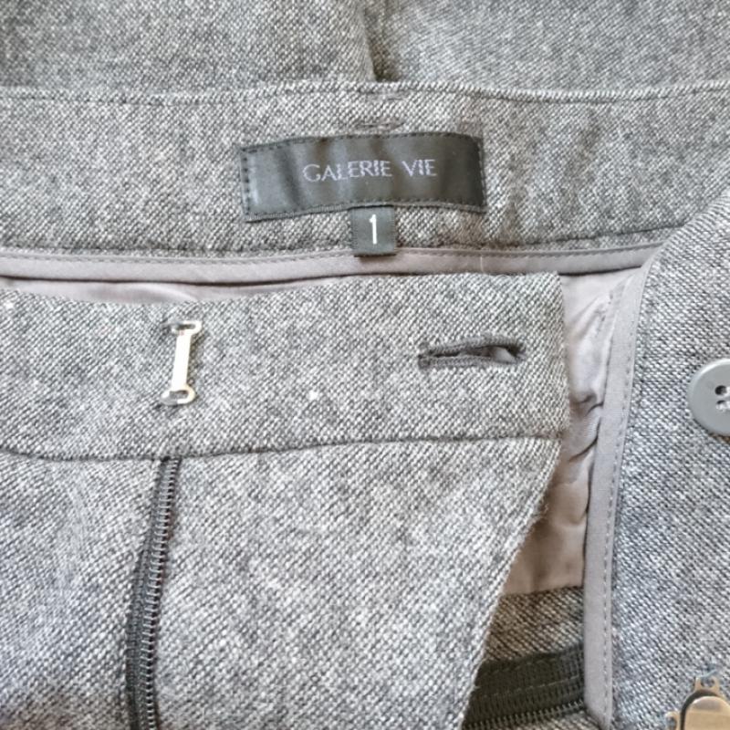 ギャルリー ヴィー GALERIE VIE パンツ スラックス 1 無地 灰 / グレー / レディース USED 古着 中古 10012180