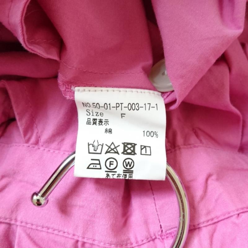 パーリッシィ PAR ICI パンツ スラックス ワイドパンツ FREE 無地 桃 / ピンク / レディース USED 古着 中古 10012185