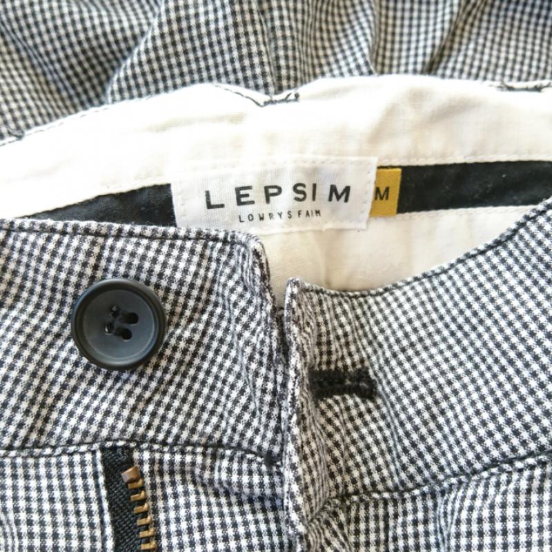 レプシィム LEPSIM パンツ ショートパンツ M チェック 白 / ホワイト / X 黒 / ブラック / レディース USED 古着 中古 10012201