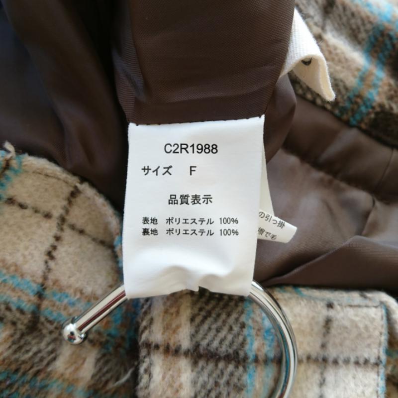 クリスプ Crisp スカート ひざ丈スカート FREE チェック 茶 / ブラウン / X ベージュ / ベージュ / X 青 / ブルー / レディース USED 古着 中古 10012202