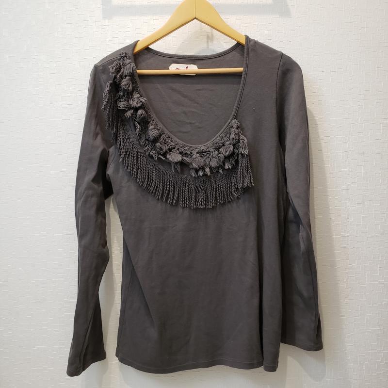 マザー mother カットソー 長袖 無地 灰 / グレー / レディース USED 古着 中古 10012238
