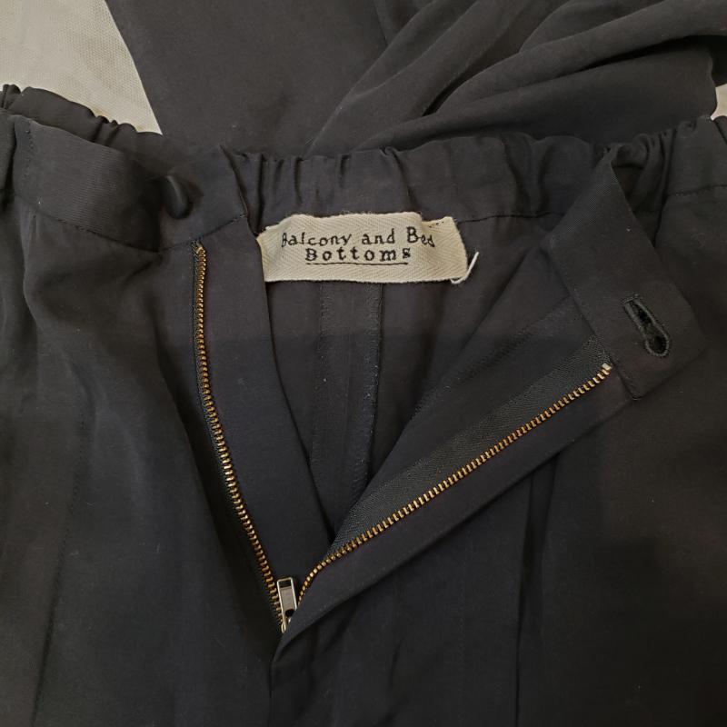 バルコニー アンド ベッド Balcony and Bed パンツ スラックス テーパードパンツ 無地 黒 / ブラック / レディース USED 古着 中古 10012251