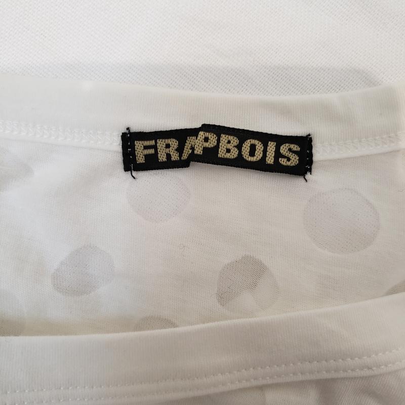 フラボア FRAPBOIS Tシャツ 長袖 1 X ドット 白 / ホワイト / レディース USED 古着 中古 10012266