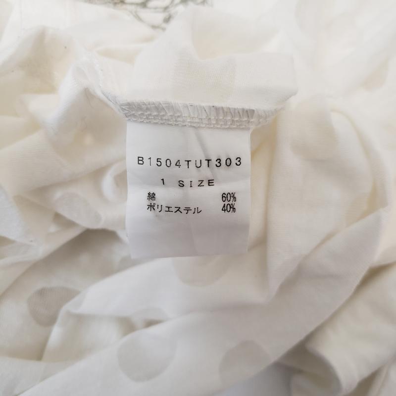 フラボア FRAPBOIS Tシャツ 長袖 1 X ドット 白 / ホワイト / レディース USED 古着 中古 10012266