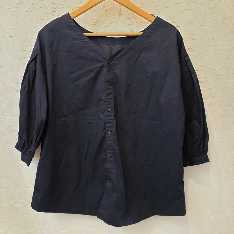 シンプリシテェ Simplicite シャツ、ブラウス 半袖 無地 紺 / ネイビー / レディース USED 古着 中古 10012270