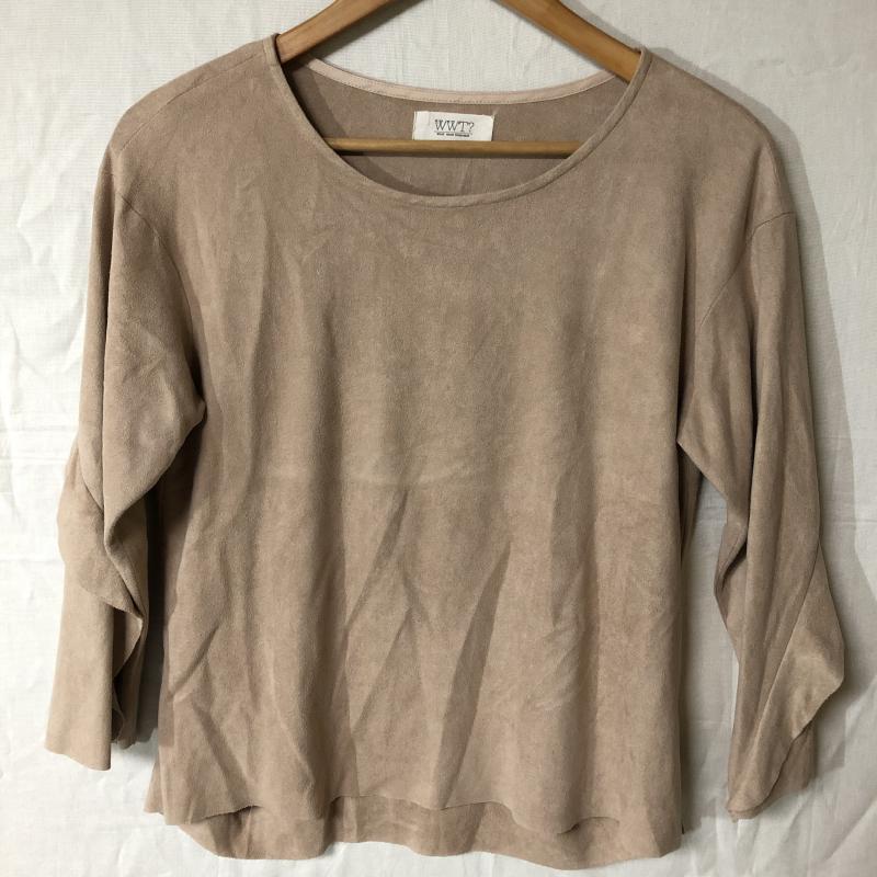 ダブリュダブリュティ WWT カットソー 七分袖 M 無地 ベージュ / ベージュ / レディース USED 古着 中古 10012278