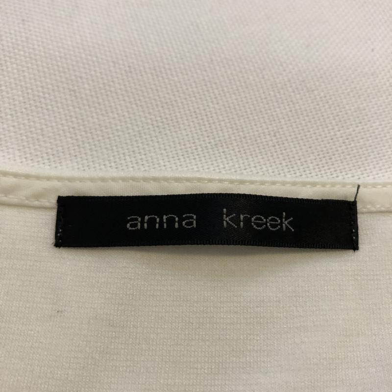 アンナクリーク anna kreek カットソー 半袖 レース切り替えカットソー 無地 白 / ホワイト / X ベージュ / ベージュ / レディース USED 古着 中古 10012295