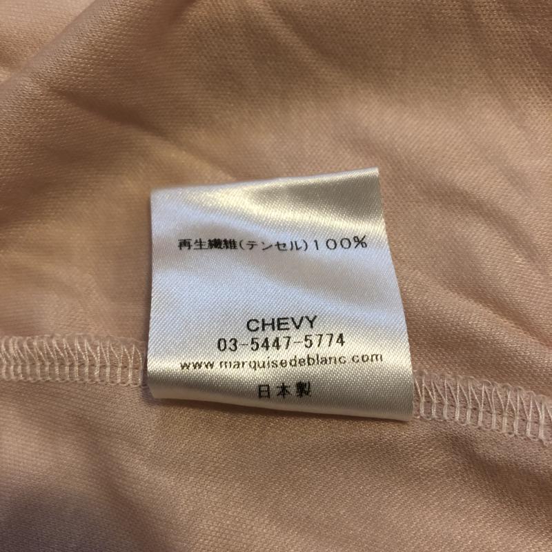 マルキスデブラン Marquise de blanc カットソー 長袖 Vネックカットソー 38 無地 桃 / ピンク / レディース USED 古着 中古 10012314