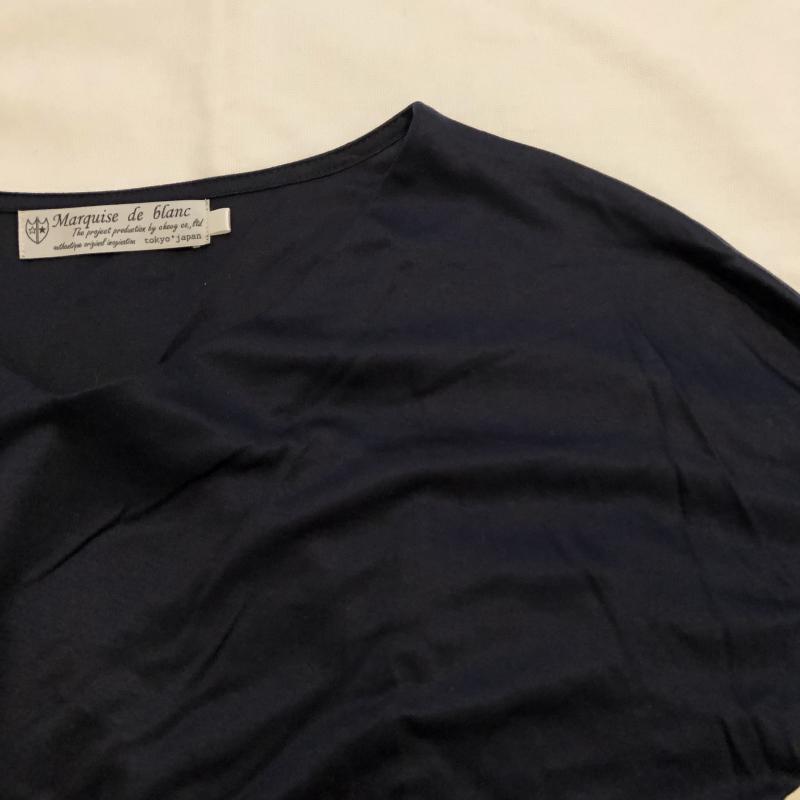 マルキスデブラン Marquise de blanc カットソー 長袖 Vネックカットソー 40 無地 紺 / ネイビー / レディース USED 古着 中古 10012315