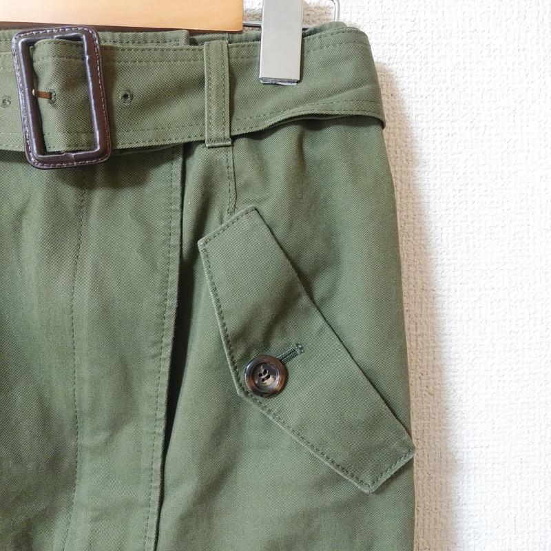 クローラ crolla スカート ひざ丈スカート 34 無地 緑 / グリーン / レディース USED 古着 中古 10012332