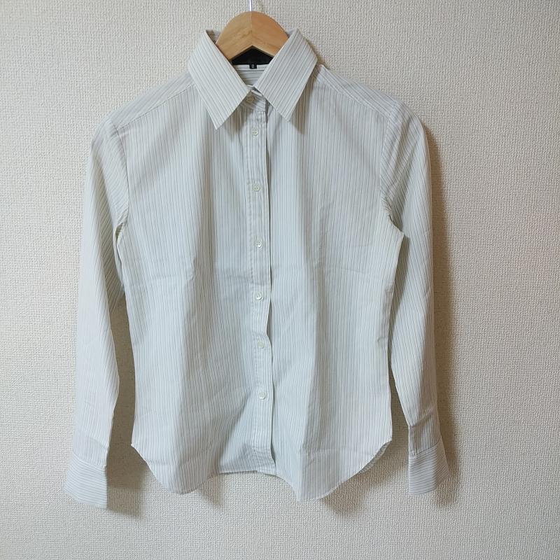 アンタイトル UNTITLED シャツ、ブラウス 長袖 2 ストライプ 白 / ホワイト / X 黒 / ブラック / レディース USED 古着 中古 10012334