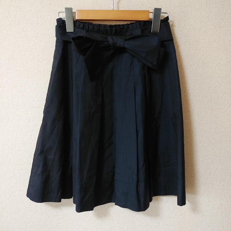 エフデ ef-de スカート ひざ丈スカート 無地 紺 / ネイビー / レディース USED 古着 中古 10012340