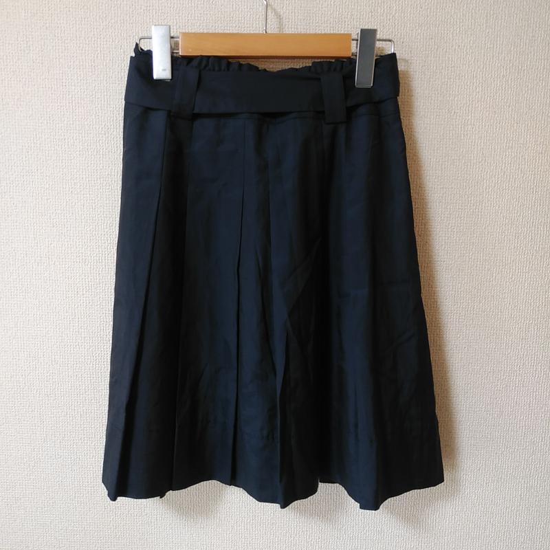 エフデ ef-de スカート ひざ丈スカート 無地 紺 / ネイビー / レディース USED 古着 中古 10012340