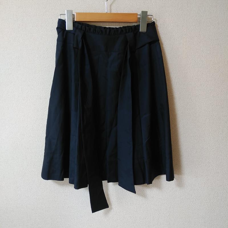 エフデ ef-de スカート ひざ丈スカート 無地 紺 / ネイビー / レディース USED 古着 中古 10012340