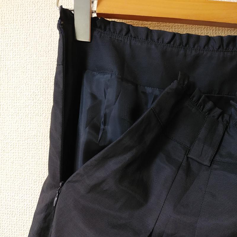 エフデ ef-de スカート ひざ丈スカート 無地 紺 / ネイビー / レディース USED 古着 中古 10012340