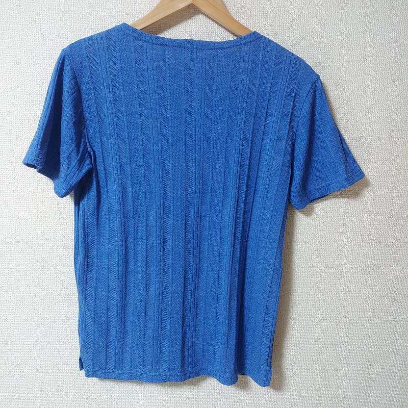 ナノユニバース nano・universe カットソー 半袖 42 無地 青 / ブルー / メンズ USED 古着 中古 10012356