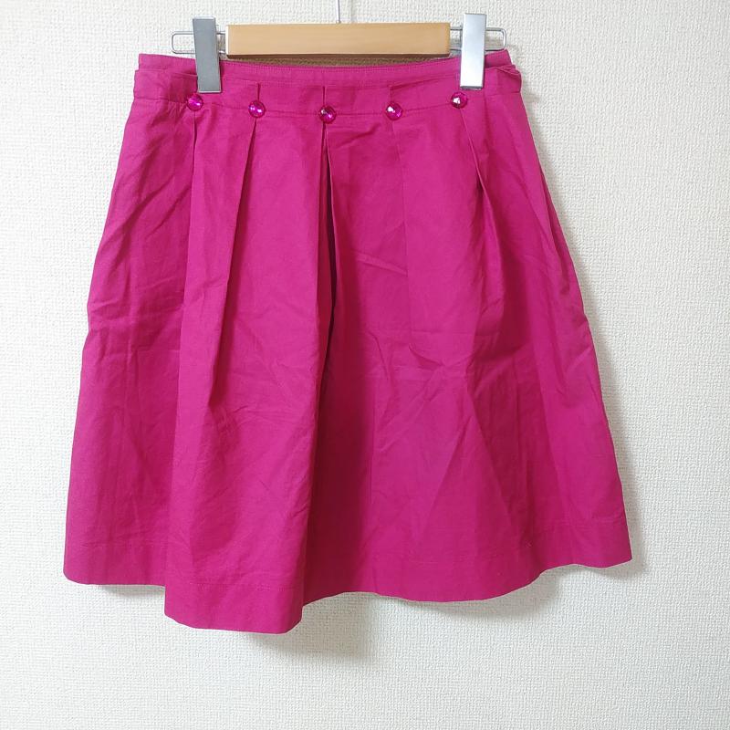 ジルスチュアート JILLSTUART スカート ひざ丈スカート 2 無地 桃 / ピンク / レディース USED 古着 中古 10012357