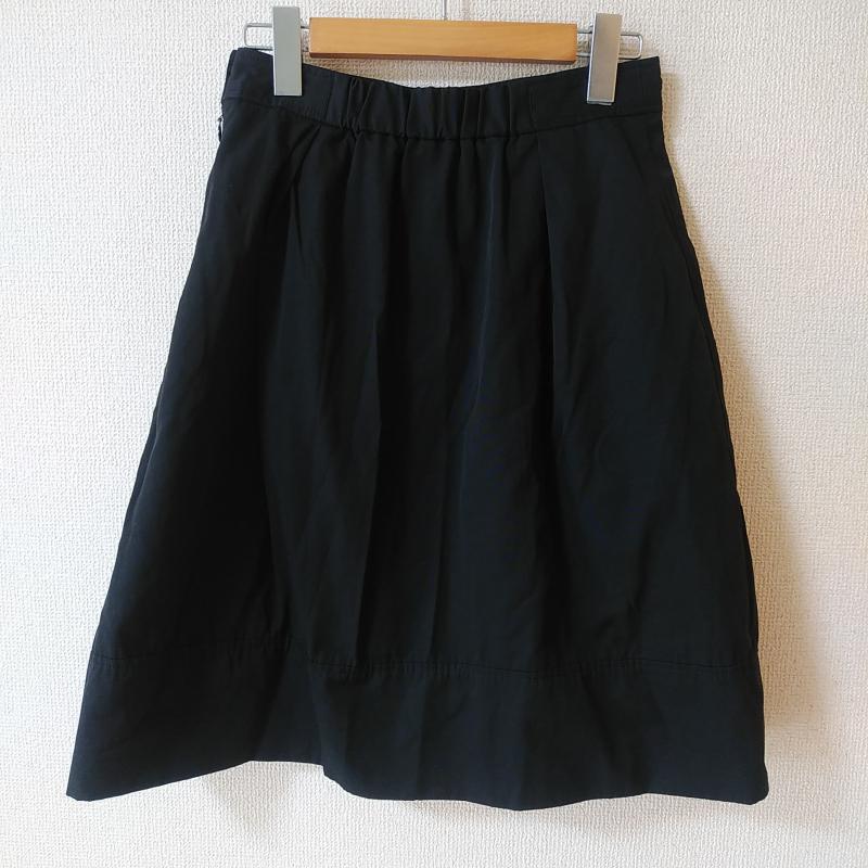 アーウ゛ェウ゛ェ a.v.v スカート ひざ丈スカート L 無地 黒 / ブラック / レディース USED 古着 中古 10012366