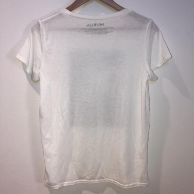 ムルーア MURUA カットソー 半袖 FREE 無地 X プリント 白 / ホワイト / X 黒 / ブラック / レディース USED 古着 中古 10012384